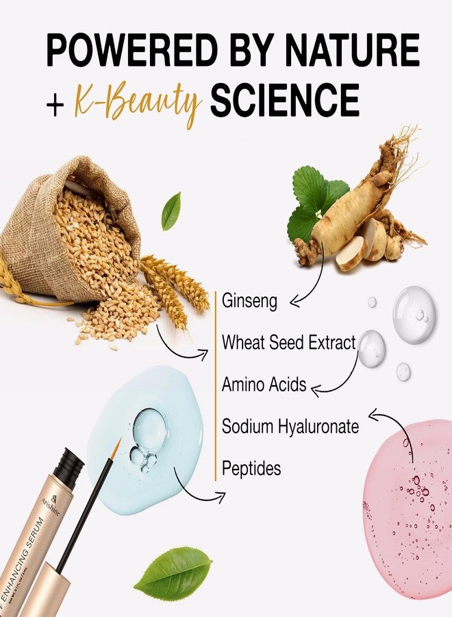 أريشاين سيروم لنمو الرموش، سيروم للرموش والحواجب: مُعزز ببتيدي للرموش والحواجب لرموش وحواجب أكثر كثافة وطولاً - جينسنغ وأحماض أمينية - 3 مل - Image 3